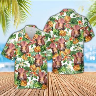 Beefmaster Pineapple Pattern Hawaiian Shirt, Farm Hawaiian Shirt, Farmer Hawaii | Newhawaiianshirts DE