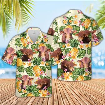 Beefmaster Pineapple Pattern Hawaiian Shirt, Farm Hawaiian Shirt, Farmer Hawaii | Newhawaiianshirts DE