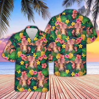 Beefmaster Summer Pattern Hawaiian Shirt, Farm Hawaiian Shirt, Farmer Hawaii | Newhawaiianshirts AU