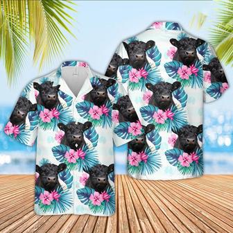 Belted Galloway Foot Sign Pattern Hawaiian Shirt, Farm Hawaiian Shirt, Farmer Hawaii | Newhawaiianshirts AU