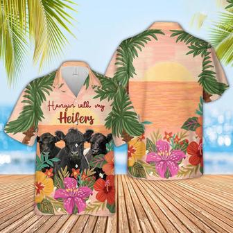 Belted Galloway Hangin With My Heifers Hawaiian Shirt, Farm Hawaiian Shirt, Farmer Hawaii | Newhawaiianshirts AU