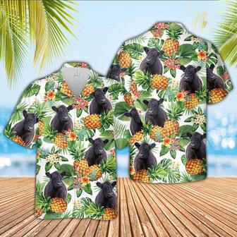 Belted Galloway Pineapple Pattern Hawaiian Shirt, Farm Hawaiian Shirt, Farmer Hawaii | Newhawaiianshirts AU