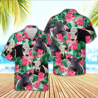 Belted Galloway Watermelon Hawaiian Shirt, Farm Hawaiian Shirt, Farmer Hawaii | Newhawaiianshirts AU