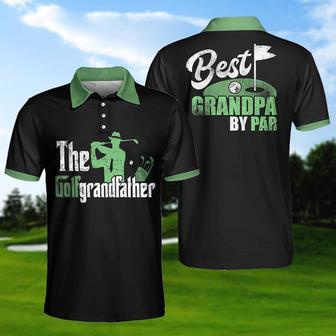 Best Grandpa By Par Short Sleeve Golf Polo Shirt, The Godfather Theme Polo Shirt, Best Golf Shirt For Men Coolspod - Monsterry AU