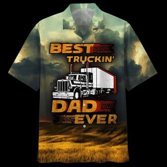 Best Trucking Dad Ever Trucker Hawaiian Shirt, Farm Hawaiian Shirt, Farmer Hawaii | Newhawaiianshirts UK