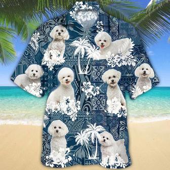 Bichon Frise Hawaiian Shirt, Full Print White Dog Hawaii Beach Shirts, Aloha Dog Shirts Summer Day | Newhawaiianshirts AU