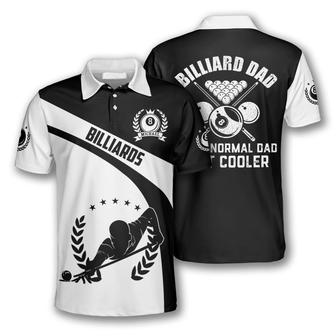 Billiard Cool Dad Black White Version Custom Billiard Shirts For Men, Custom Billiard Shirts For Team, Billiard Polo Shirts - Monsterry DE