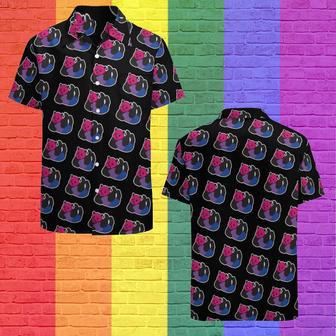 Bisexual Panda Lgbt Pride Hawaiian Vintage Shirt Mens Button Down Plus Size Tropical Hawaii Beach Shirts | Newhawaiianshirts