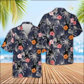 Black Angus Cattle Tropical Exotic Hawaiian Shirt, Farm Hawaiian Shirt, Farmer Hawaii | Newhawaiianshirts