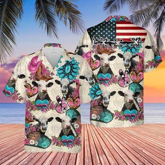 Black Baldy Happiness Flowers Hawaiian Shirt, Farm Hawaiian Shirt, Farmer Hawaii | Newhawaiianshirts DE