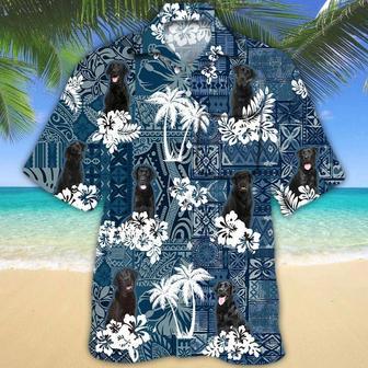 Black Labrador Hawaiian Shirt With Pocket, Black Dog Hawaii Shirts, Hawaii Dog Shirts | Newhawaiianshirts