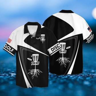 Black & White Disc Golf Hawaiian Aloha Shirts | Newhawaiianshirts UK