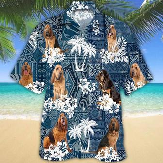 Bloodhound Hawaiian Shirt For Men And Women, Beautiful Full Print Dog On Hawaii Beach Shirts | Newhawaiianshirts UK