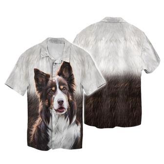 Border Collie Painting Hawaiian Shirt For Dog Lovers, Dog Hawaii Shirts | Newhawaiianshirts UK