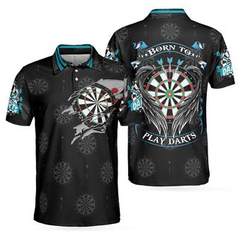 Born To Play Darts Shirt For Men Polo Shirt, Black Darts Shirt, Top Gift Idea For Male Darts Players - Monsterry DE