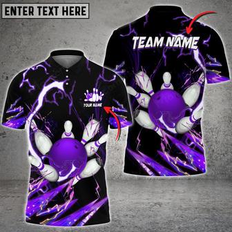 Bowling And Pins Breath Of Thunder Multicolor Option Customized Name Polo Shirt, Gift For Bowler - Monsterry DE