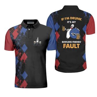Bowling If I'm Drunk Polo Shirt, Argyle Pattern Polo Shirt Design, Funny Bowling Shirt For Male Players Coolspod - Monsterry DE