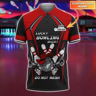Bowling Lucky Personalized Name Polo Shirt Bowling Polo Shirt - Monsterry UK