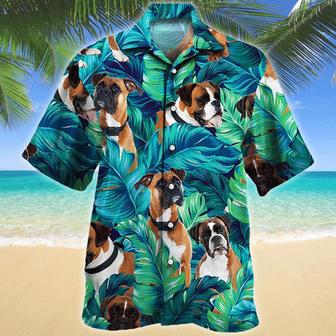 Boxer Dog Lovers Hawaiian Style For Summer Hawaiian Shirt, Farm Hawaiian Shirt, Farmer Hawaii | Newhawaiianshirts AU