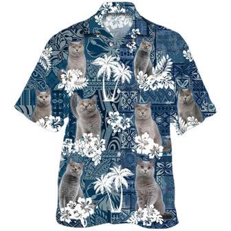 British Shorthair Hawaiian Shirt For Cat Lovers, Cat In Hawaiian Shirt, Full Print Animal Hawaii Beach Shirts | Newhawaiianshirts DE