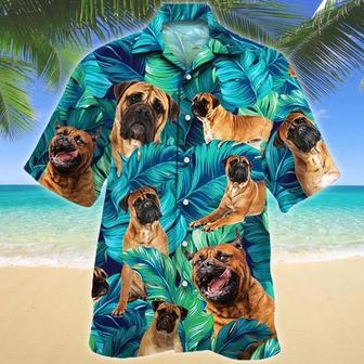 Bullmastiff Dog Lovers Hawaiian Style For Summer Hawaiian Shirt, Farm Hawaiian Shirt, Farmer Hawaii | Newhawaiianshirts AU