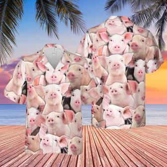 Bunch Of Pig All Over Printed Hawaiian Shirt, Farm Hawaiian Shirt, Farmer Hawaii | Newhawaiianshirts AU