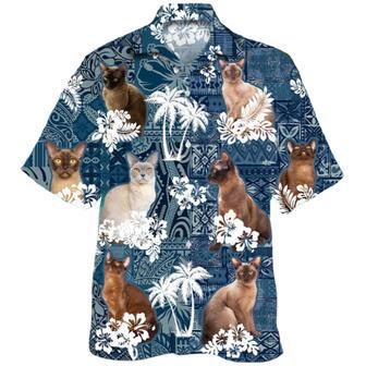 Burmese Hawaiian Shirt, Full Print Hawaii Cat Shirts, Cat In A Hawaiian Shirt, Hawaiian Shirt Cat | Newhawaiianshirts AU