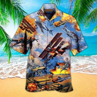 Burning Airplane Hawaiian Aloha Shirts | Newhawaiianshirts UK