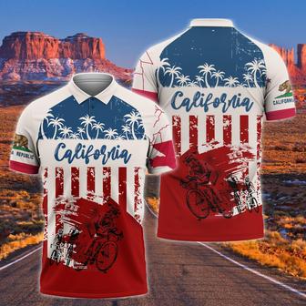 California Outdoor Cycling Polo Shirt Premium Polo Shirt For Cyclist - Monsterry AU