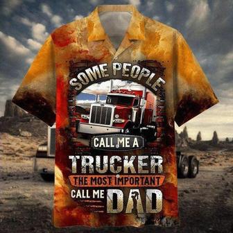 Call Me Trucker And Dad Trucker Hawaiian Shirt, Farm Hawaiian Shirt, Farmer Hawaii | Newhawaiianshirts CA