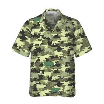 Camouflage Cow Hawaiian Shirt, Farm Hawaiian Shirt, Farmer Hawaii | Newhawaiianshirts