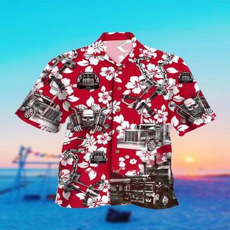 Cherry Blossom Trucker Hawaiian Shirt, Farm Hawaiian Shirt, Farmer Hawaii | Newhawaiianshirts AU