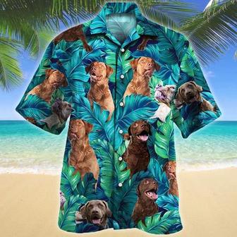 Chesapeake Bay Retriever Dog Lovers Hawaiian Style For Summer Hawaiian Shirt, Farm Hawaiian Shirt, Farmer Hawaii | Newhawaiianshirts AU