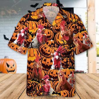 Chicken Halloween Hawaiian Shirt, Farm Hawaiian Shirt, Farmer Hawaii | Newhawaiianshirts AU