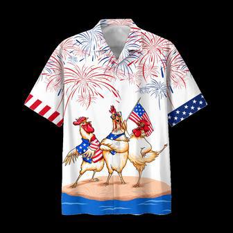 Chicken Hawaiian Shirts Independence Day Is Coming, Of July Funny Chicken Hawaii Aloha Beach Shirt, Chicken Lovers | Newhawaiianshirts AU