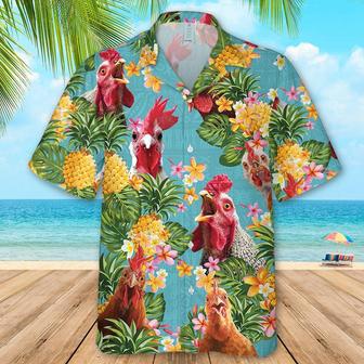 Chicken Pineapple Hawaiian Shirt, Farm Hawaiian Shirt, Farmer Hawaii | Newhawaiianshirts