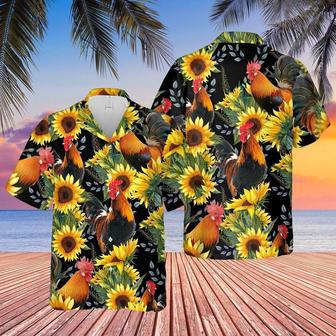 Chicken Sunflower Hawaiian Shirt, Farm Hawaiian Shirt, Farmer Hawaii | Newhawaiianshirts AU