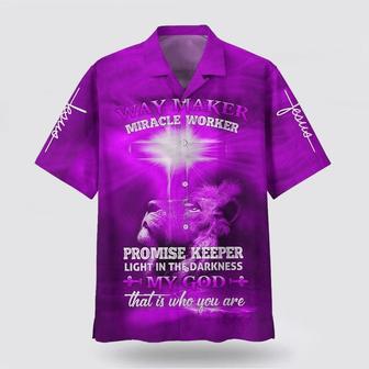 Christian Hawaiian Shirt, Lion Way Maker Miracle Worker Promise Keeper Light In The Darkness My God That Is Who You Are Jesus Hawaiian Shirt | Newhawaiianshirts AU