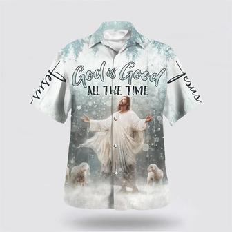 Christian Hawaiian Shirt, God Is Good All The Time Jesus Hawaiian Shirt | Newhawaiianshirts