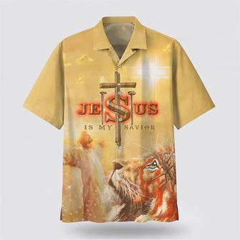 Christian Hawaiian Shirt, Jesus Is My Savior Hawaiian Shirt, Jesus Arms Wide Open Hawaiian Shirts | Newhawaiianshirts CA