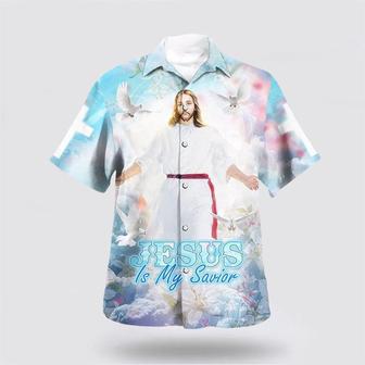 Christian Hawaiian Shirt, Jesus Is My Savior Hawaiian Shirt, Christ Open Arms Hawaiian Shirts | Newhawaiianshirts DE