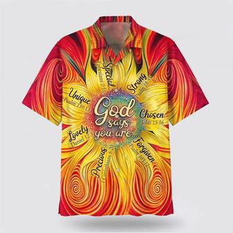 Christian Hawaiian Shirt, Sunflower God Say You Are Hawaiian Shirts | Newhawaiianshirts DE