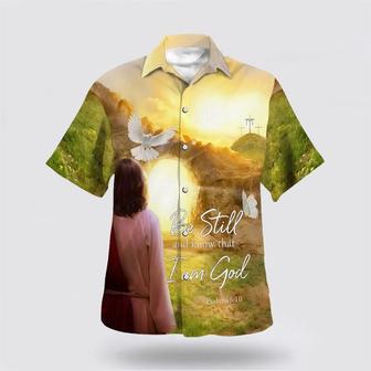 Christian Hawaiian Shirt, Jesus Dove Be Still And Know That I Am God Hawaiian Shirts | Newhawaiianshirts DE