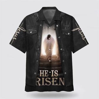 Christian Hawaiian Shirt, Jesus Leaving The Tomb Hawaiian Shirt, He Is Risen Hawaiian Shirts | Newhawaiianshirts UK