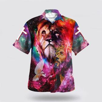 Christian Hawaiian Shirt, Colorful Jesus Christ Lion Of Judah Christian Hawaiian Shirt | Newhawaiianshirts UK