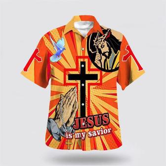 Christian Hawaiian Shirt, Jesus Is My Savior Jesus Pray Cross Hawaiian Shirts | Newhawaiianshirts AU