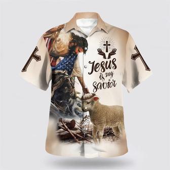 Christian Hawaiian Shirt, God Lamb Crown Of Thorn Jesus Is My Savior Hawaiian Shirts | Newhawaiianshirts AU