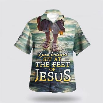 Christian Hawaiian Shirt, Jesus Walk On The Water The Feet Of Jesus Hawaiian Shirt | Newhawaiianshirts DE