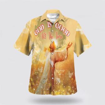 Christian Hawaiian Shirt, God Is Good All The Time Hawaiian Shirt, Jesus Christ Open Arms Hawaiian Shirts | Newhawaiianshirts DE