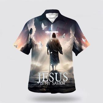 Christian Hawaiian Shirt, Jesus Walk Water Jesus Is My Savior Hawaiian Shirt | Newhawaiianshirts UK